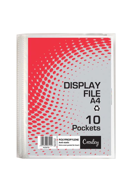 CROXLEY Display File - A4 - 10 Pocket - Hard Case Cover | Croxley SA