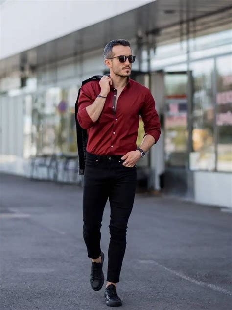 10 Best Maroon Shirt Matching Pant Ideas | Maroon Shirts Combination Pants - TiptopGents ...