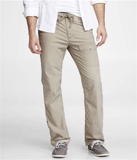 Lyst - Express Khaki Cotton Drawstring Pant in Natural for Men