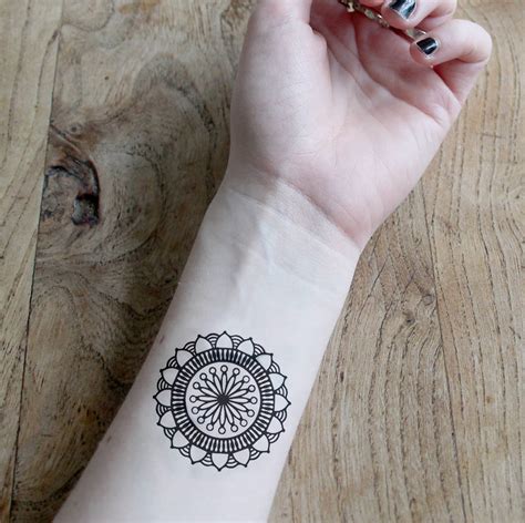 Mandala Temporary Tattoos By Seablue Designs | notonthehighstreet.com