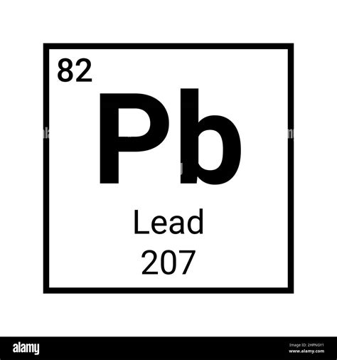 Lead periodic element chemical icon formula. Lead symbol mendeleev table element Stock Vector ...