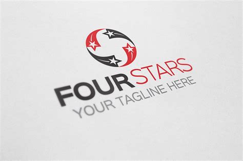 Four Star Link Logo ~ Logo Templates ~ Creative Market