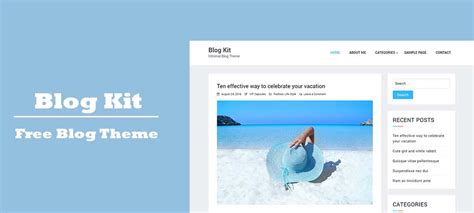 Free and Best Minimal Elementor Compatible WordPress Blog Theme