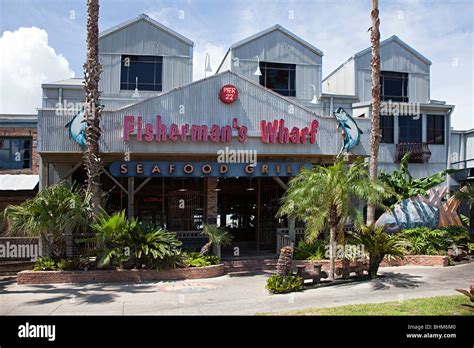 Fisherman's Wharf seafood grill Galveston Texas USA Stock Photo - Alamy