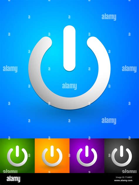 Power button, Power symbol vector graphics (eps10 Stock Photo - Alamy