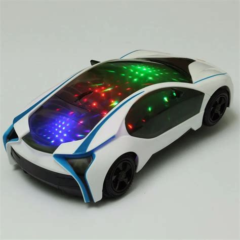 Cool LED Light Music Electric Flashing Cars Toys Universal For Children Early Educational Sound ...