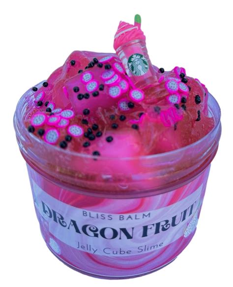 Dragon Fruit Jelly Cube Slime Pink Clear Scented Slime, Birthday Party Toy Gift Party Favors ...