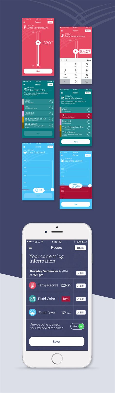 Cardinal Health Wound Drainage iOS App on Behance