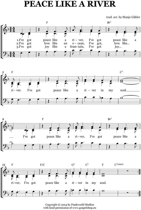 Peace like a river - Sheet Music for choirs - Tradebit