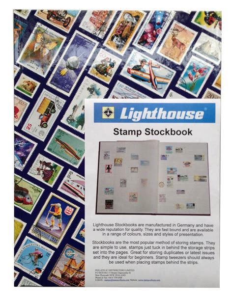 Lighthouse Stamp Stockbook L2/8 Stamp Design - Whitcoulls