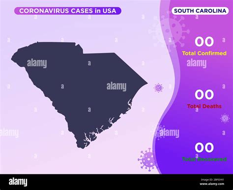 South Carolina Map Covid-19, Corona Virus Infographic Vector Template ...