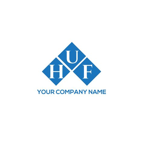 HUF letter logo design on white background. HUF creative initials ...