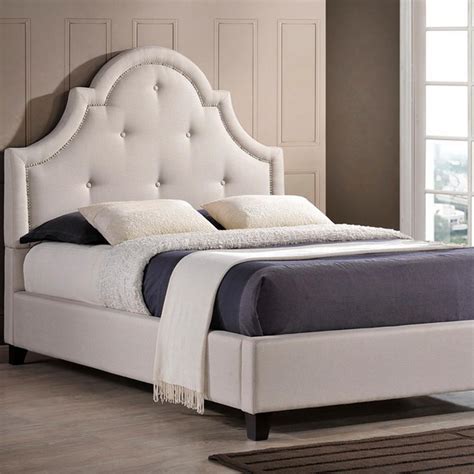 Baxton Studio Colchester Transitional Beige Fabric Upholstered Full Size Bed-28862-5281-HD - The ...