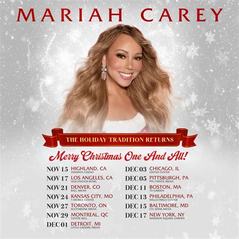 Mariah Carey Christmas Tour: 2023 Concert Dates, Cities - Parade