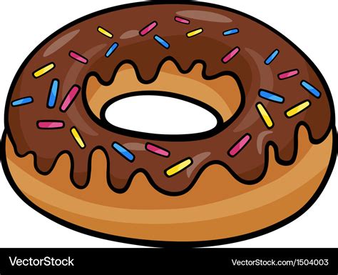 Donut clip art cartoon Royalty Free Vector Image