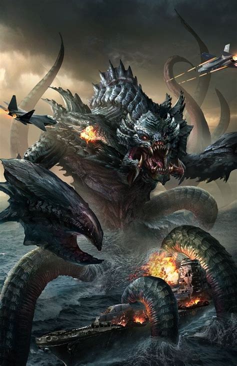 Kaiju Rising: Age of Monsters II cover art (by Tan Ho Sim). | Sea monster art, Mythical ...