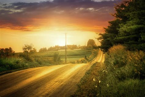 Country Road Sunset Photograph by Timothy Boeh - Pixels