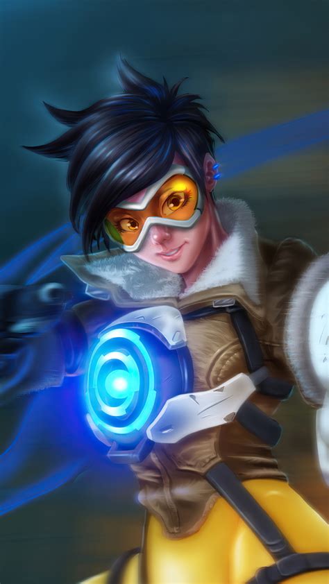 2160x3840 Tracer Overwatch Fanart 4k Sony Xperia X,XZ,Z5 Premium ,HD 4k Wallpapers,Images ...