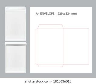 A4 Envelope Diecut Template Original Size Stock Vector (Royalty Free) 1813636015 | Shutterstock