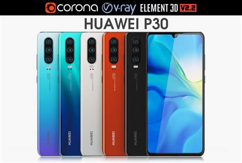 Huawei P30 ALL Colors 3D model | CGTrader