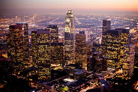 Best Los Angeles Skyline Night Stock Photos, Pictures & Royalty-Free ...