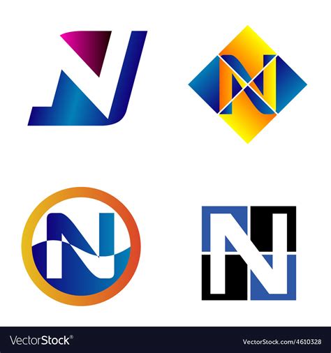 Letter n logo symbol Royalty Free Vector Image