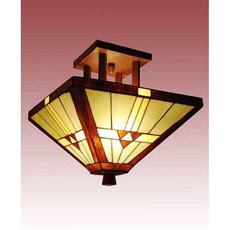 Tiffany-style Stained Glass Mission Ceiling Lamp - Free Shipping Today - Overstock.com - 11536226