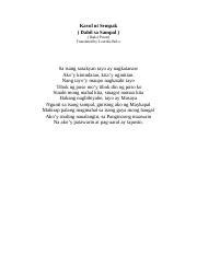 SALIDUMAY - Salidumay ( Folk Song ) TAGALOG LYRICS Kalikasan Kayamanan Kagandahan Kabuhayan ...