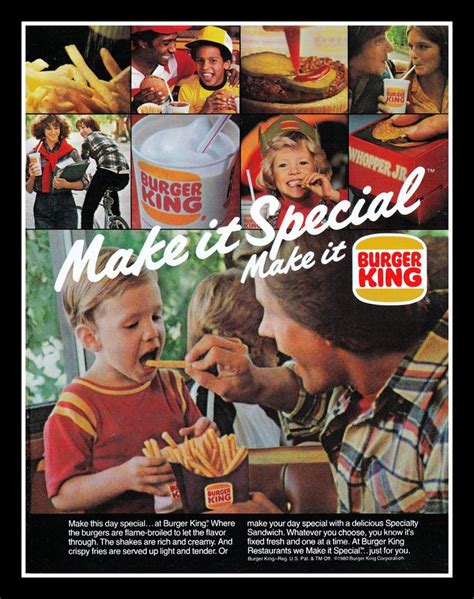 Pin by CS on 80's | Food ads, Burger king, Fast food