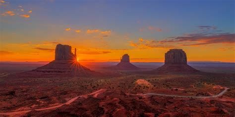 Monument Valley Arizona Sunburst Sunrise Red Rock Print | Photos by Joseph C. Filer