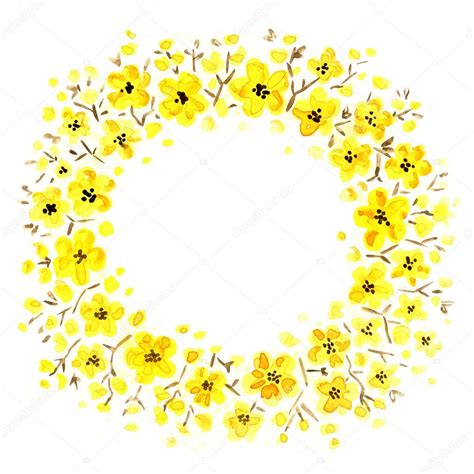 Yellow floral frame — Stock Photo © belova8516.yandex.ru #117839154