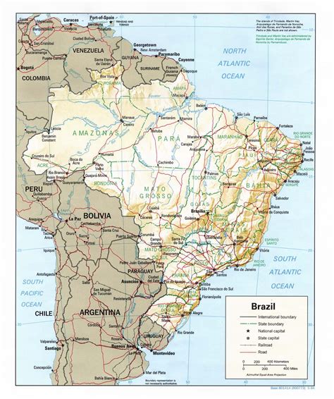 Mapa Físico de Brasil - Tamaño completo | Gifex