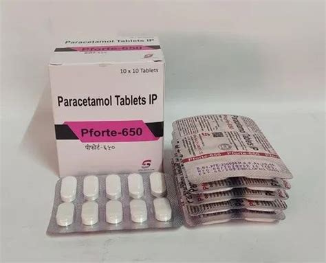 Pforte Paracetamol Tablets IP, For Hospital, Packaging Type: Box,Strips ...