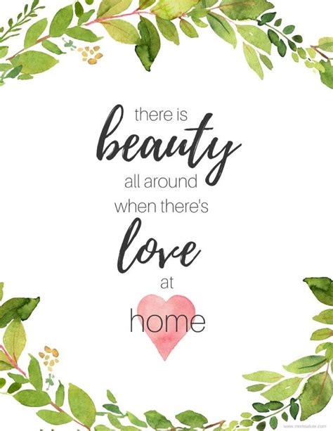 love at home FREE printable, lds, hymn, there is beauty all around when there's love at home ...