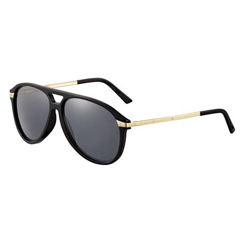 Cartier - Aviator - Combined Black Gold Champagne - Santos de Cartier - Sunglasses - Cartier ...