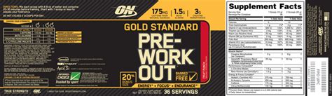 Gold Standard Pre-Workout by ON - Over $69? FREE S/H!