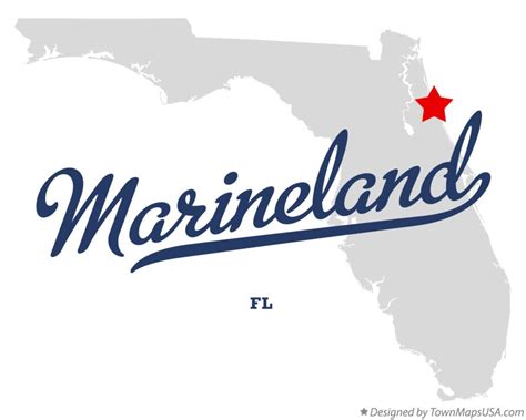 Map of Marineland, FL, Florida