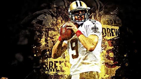 White Jersey Wearing Drew Brees With Ball HD Drew Brees Wallpapers | HD ...