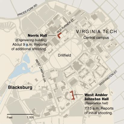 Virginia Tech Campus Map