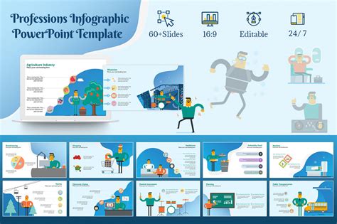 Professions Infographic PowerPoint Template By RENURE | TheHungryJPEG