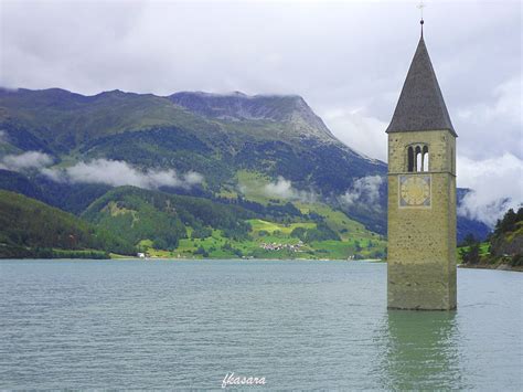 Lake Reschen’s underwater town | South tyrol, Italian life, Places to visit