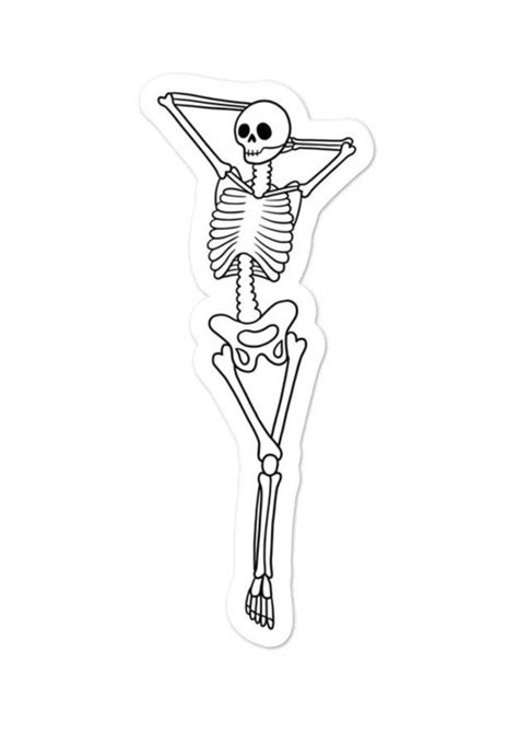 Sassy Seductive Skeleton Sticker, Decorative Art, Dark Humor, Dancing Skeletons, Cute Funny ...