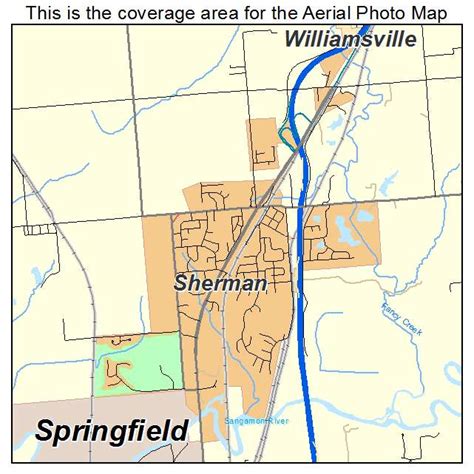 Aerial Photography Map of Sherman, IL Illinois