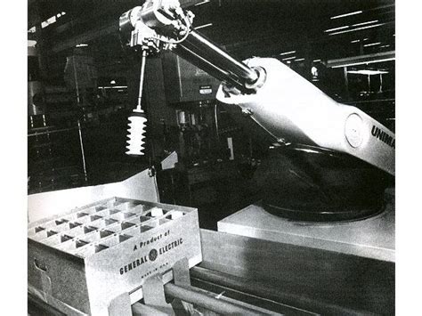 Industrial Robots are Born: George Charles Devol, often called the father of robotics, invented ...