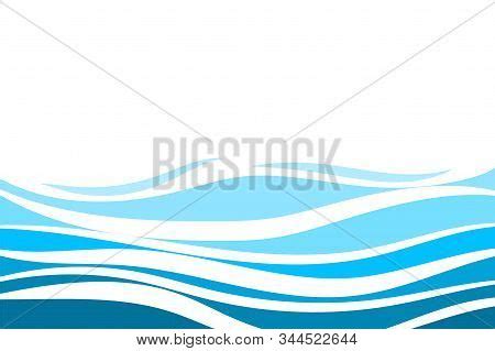 Blue Water Lines Wave Vector & Photo (Free Trial) | Bigstock