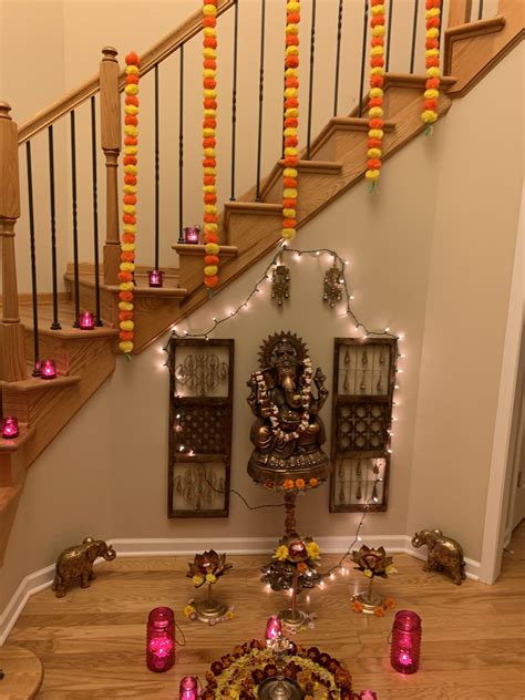 Diwali Decor with Lord Ganesha and Lights