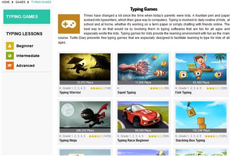 Turtle Diary presents free typing games that are especially designed to facilitate learning to ...