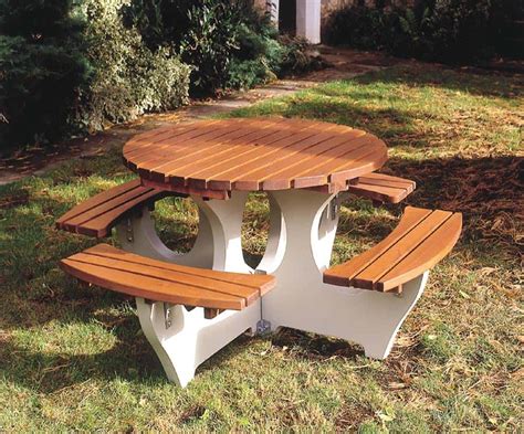 Round Concrete Base Picnic Bench - Furniture For Schools