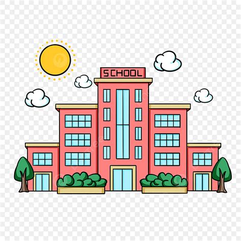 School Buildings PNG Image, School Building Cartoon School Building Classroom, School Clipart ...