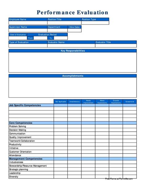 46 Employee Evaluation Forms & Performance Review Examples